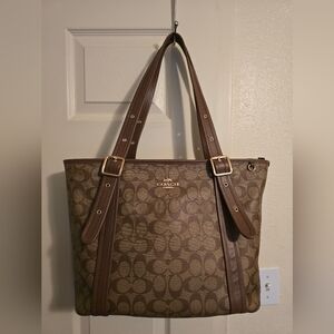Coach Brown Signature Tote Bag